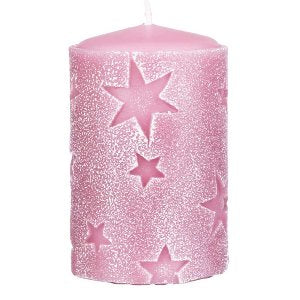 DEKOR KERZE Stumpe "Mila" 100/65, antikrosa, 4 Stück