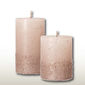 Rustic Kerze Stumpe "Calla" 80/60, rose, 4 Stück