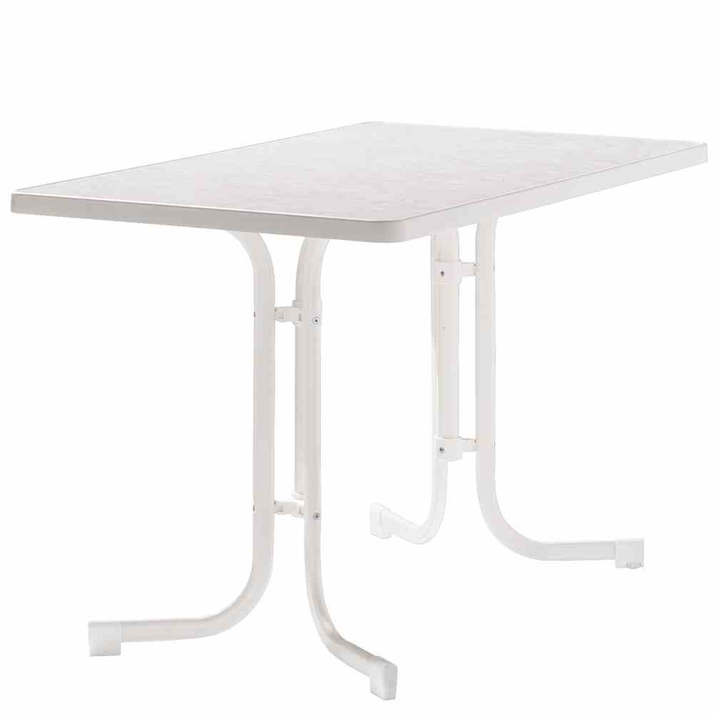 Sieger Klapptisch 115x70cm weiß Stahl