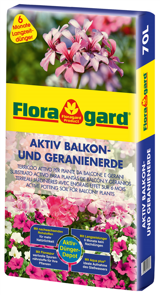 Floragard Aktiv Balkon- und Geranienerde 70l