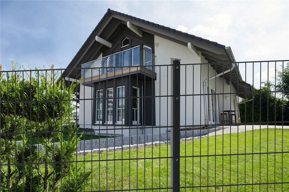 Doppelstabmattenzaun 123 x 251 cm, anthrazit, 8/6/8, Premium