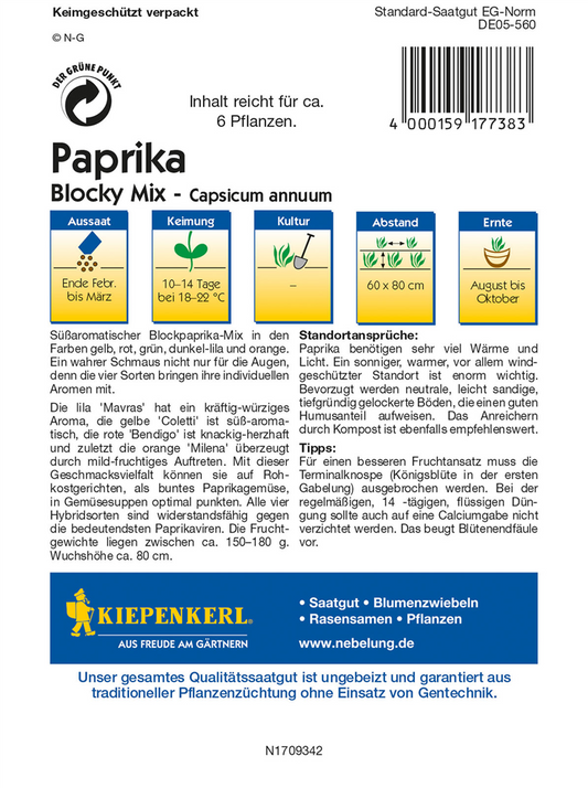 Blockpaprika 'Blocky Mix'