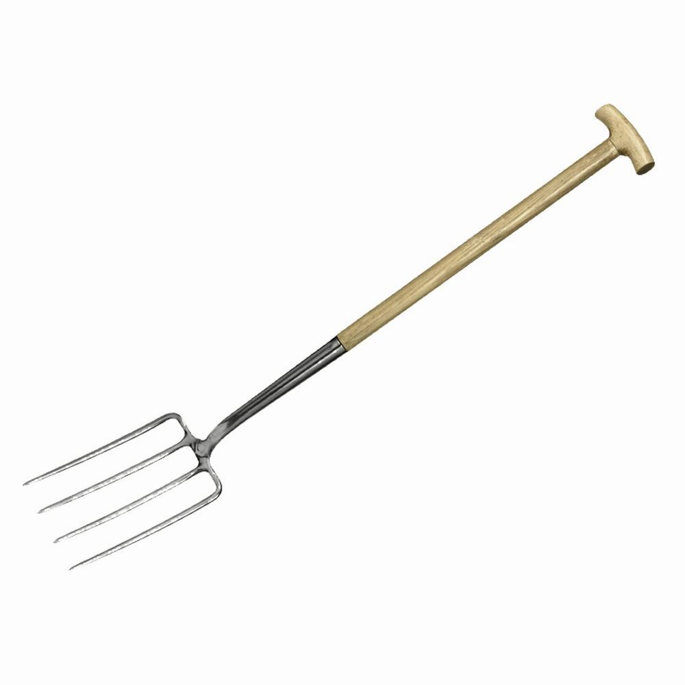 Siena Garden Edelstahl-Spatengabel CARAT mit T-Stiel 29x18cm