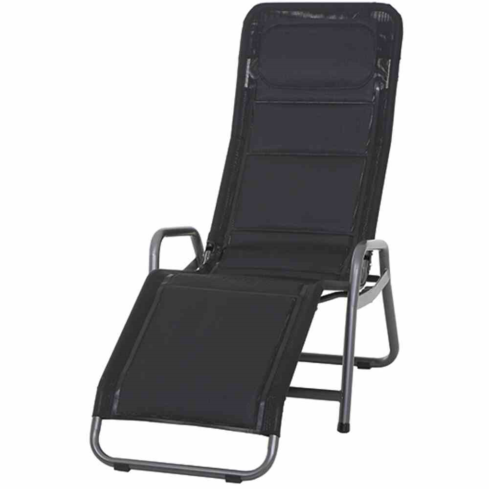 Siena Garden Fano Kippliege Schwarz Stahl/Polyester