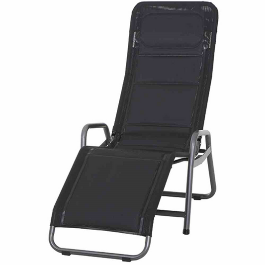 Siena Garden Fano Kippliege Schwarz Stahl/Polyester