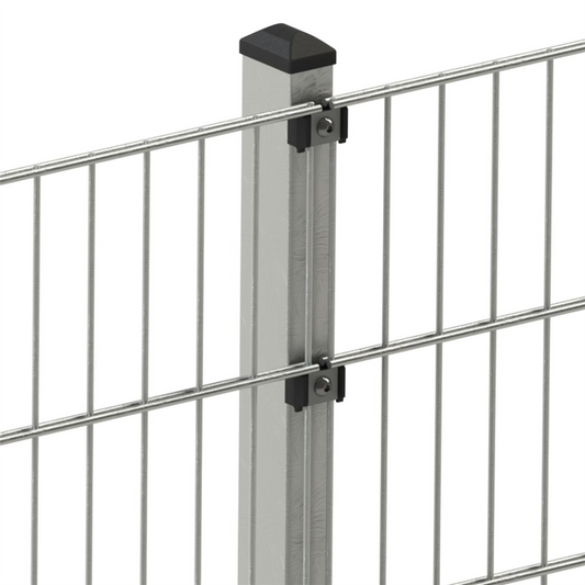 Doppelstabmattenzaun 103 x 251 cm, feuerverzinkt / silbergrau, 6/5/6, Standard