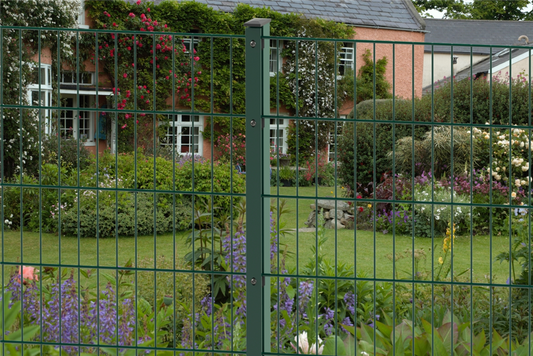 Doppelstabmattenzaun 163 x 251 cm, moosgrün, 6/5/6, Premium