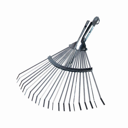 Siena Garden Fächerbesen Kombi 22 Zinken 42 cm silber Stahl