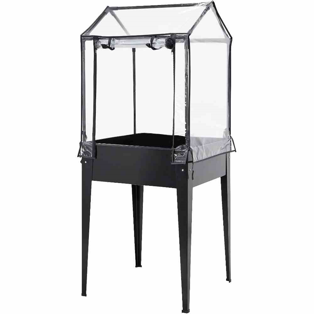 Siena Garden Hochbeet mit Gewächshaus 60x60x130cm Metall