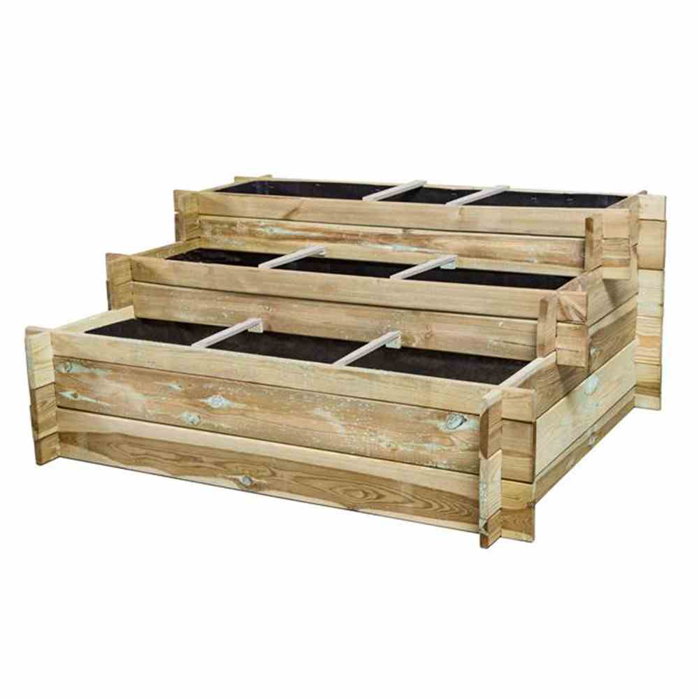 Siena Garden Hochbeet-Treppe Hugo 120x100x54cm, 3 Stufen