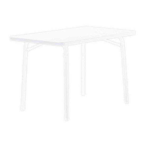 Sieger Gartentisch klappbar 115 x 70 cm weiß Stahl