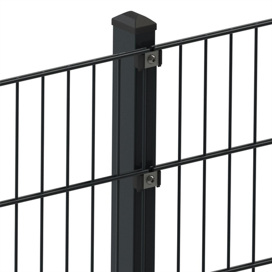 Doppelstabmattenzaun 123 x 251 cm, anthrazit, 8/6/8, Standard