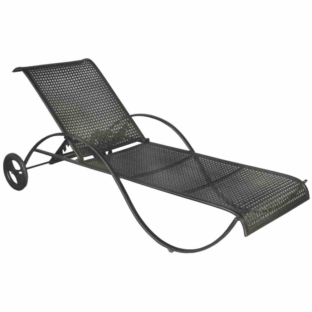 MBM Gartenliege Romeo 188 cm x 77 cm x 78 cm marone Eisen