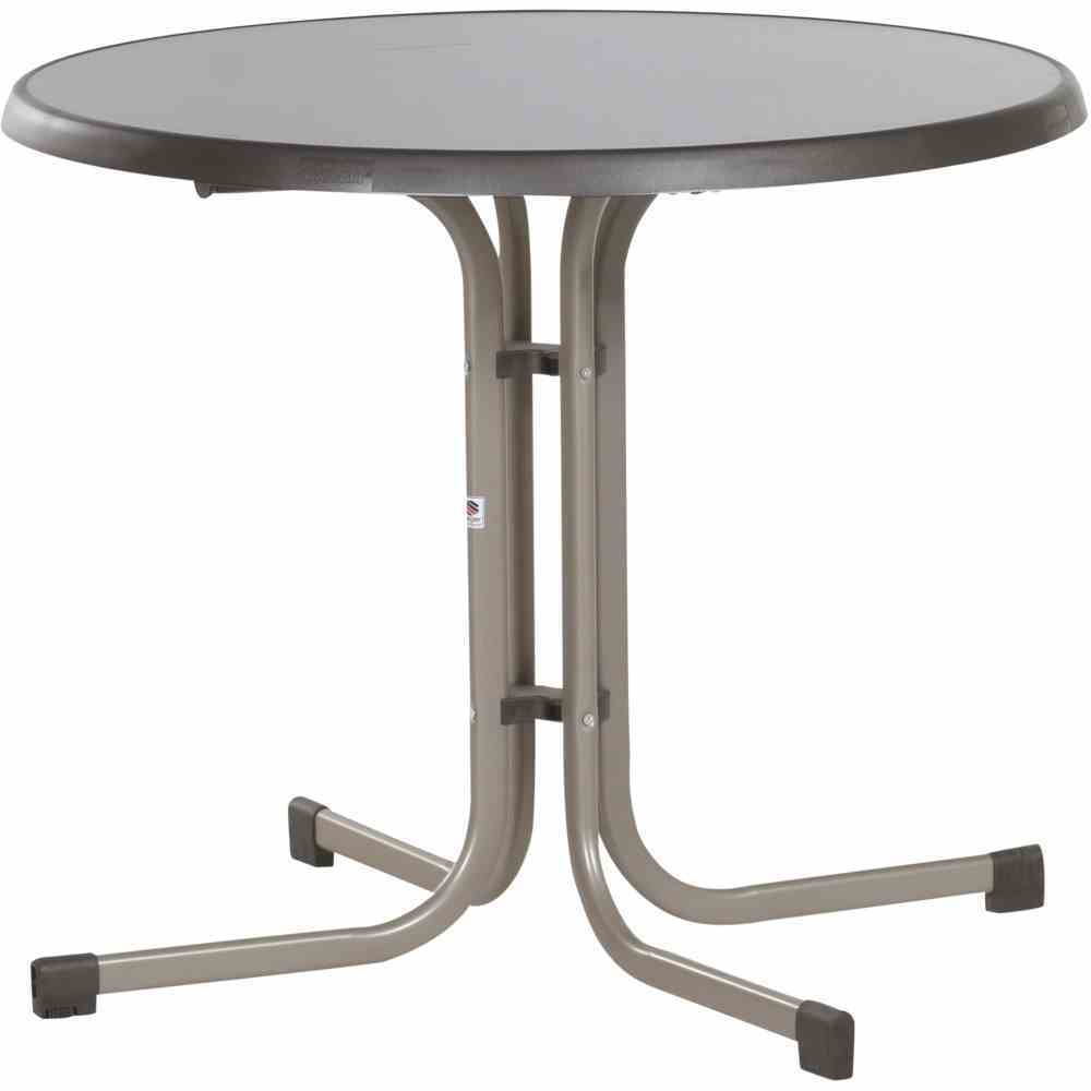 Sieger Gartentisch Mecalit Ø 86 H 72 cm mocca
