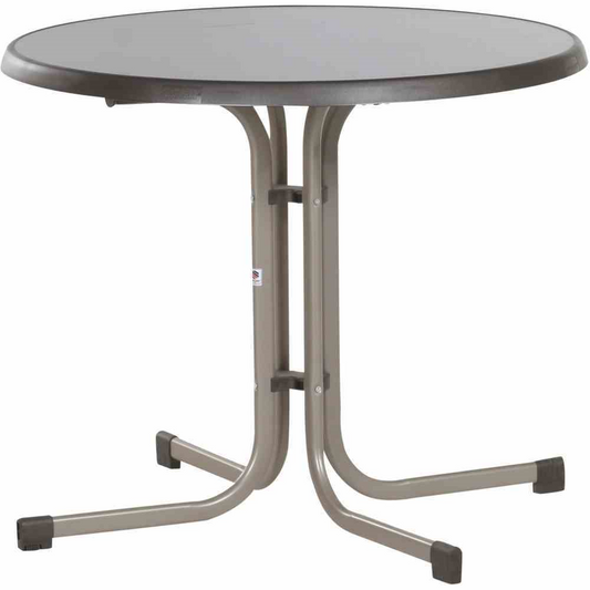Sieger Gartentisch Mecalit Ø 86 H 72 cm mocca