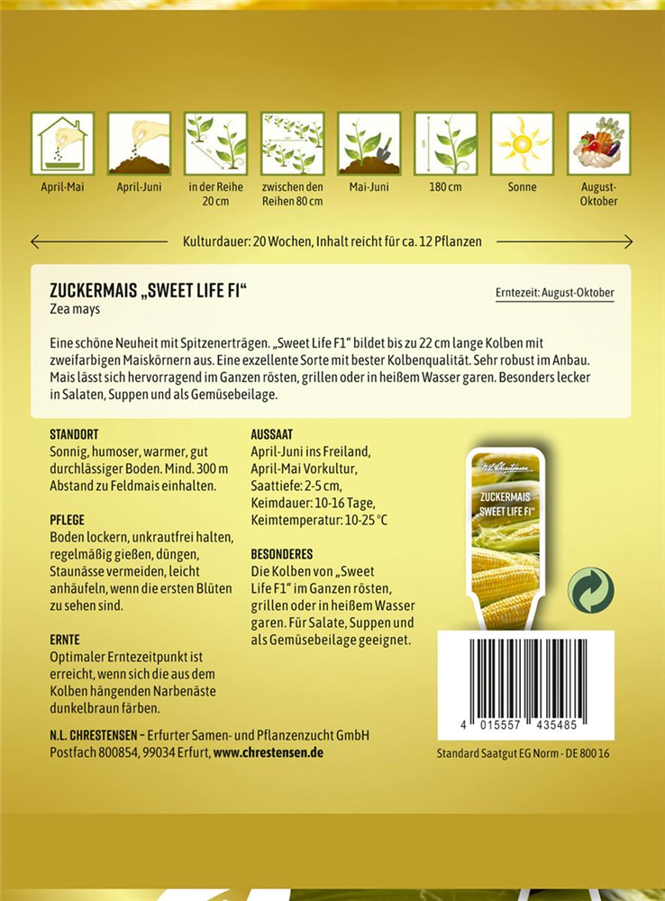 Zuckermaissamen 'Sweet Life'