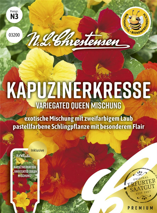 Kapuzinerkressesamen 'Variegated Queen'