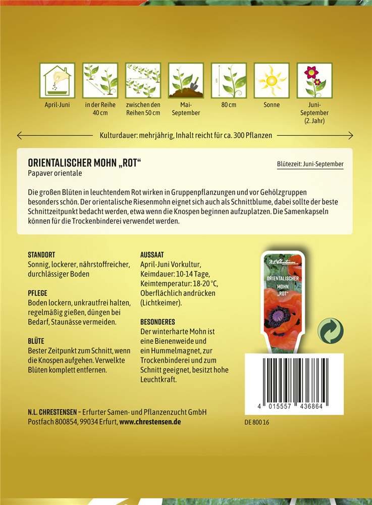 Orientalischer Mohn-Samen
