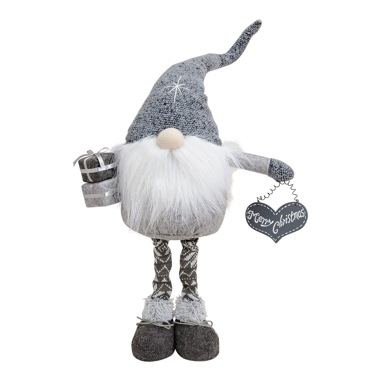 Wichtel Frohe Weihnachten aus Filz/Strick (B/H/T) 26x70x15 cm