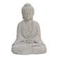 Buddha sitzend in Grau aus Poly, 13 cm