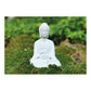 Buddha sitzend in Grau aus Poly, 13 cm