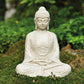 Buddha in Beige aus Poly, B19 x T13 x H23 cm