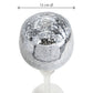 Windlicht-Set Kelch Cracking Silber 30, 35, 40cm x Ø13cm aus Glas 3er Set.