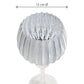 Windlicht Set Kelch geriffelt, 30, 35, 40 cm x Ø13cm aus Glas Silber 3er Set