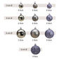 Christmas baubles made of plastic, set of 100, Grey Ø3/4/6cm (W/H/D) 35x23x12cm