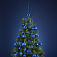 Weihnachtskugeln aus Kunststoff, 111er-Set, Blau Ø3/4/6cm (B/H/T) 36x23x12cm