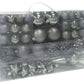 Weihnachtskugeln aus Kunststoff, 111er-Set, Grau Ø3/4/6cm (B/H/T) 36x23x12cm
