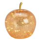 Apple with 20 LED lights with timer made of glass gold (W/H/D) 16x17x16cm
