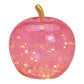 Apfel mit 30er LED, mit Timer, aus Glas Pink/Rosa (B/H/T) 22x24x22cm