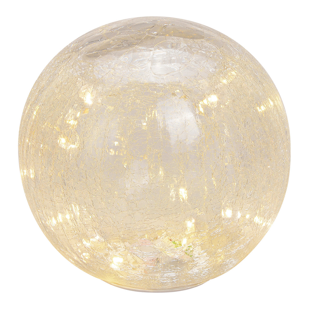 Light ball with 20 LED lights, with timer made of transparent glass Ø20cm