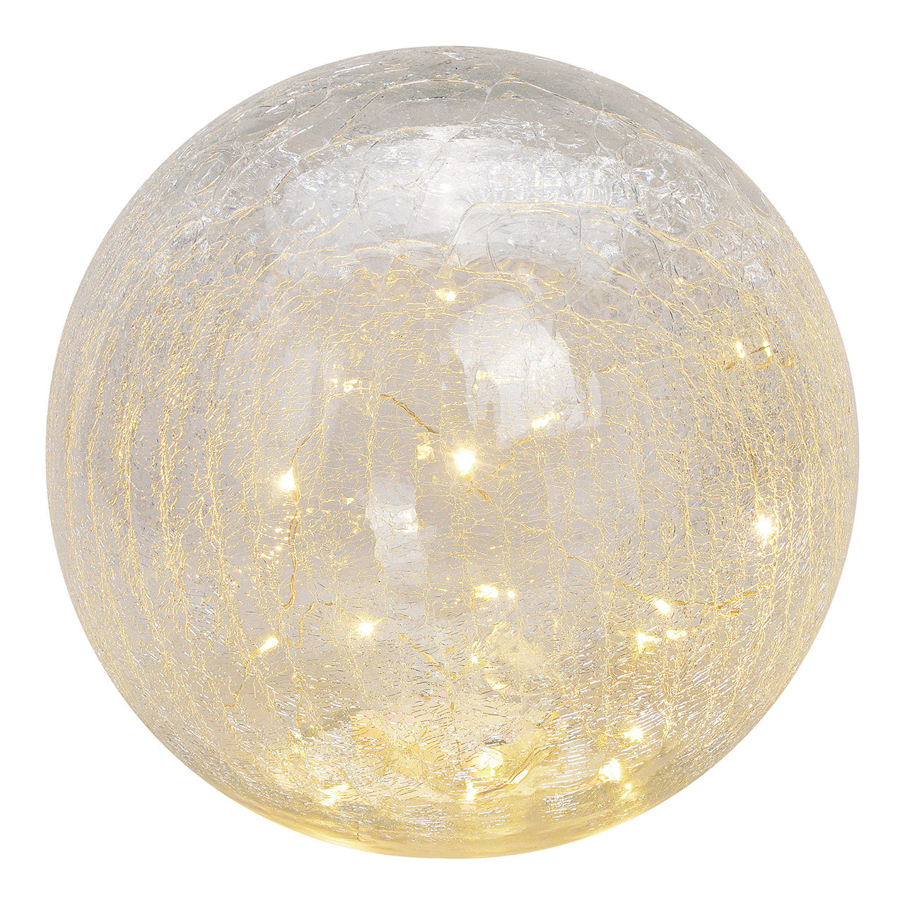 Light ball with 25 LED lights, with timer made of transparent glass Ø25cm