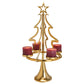 Adventsgesteck Tannenbaum aus Metall, Gold (B/H/T) 48x86x48cm