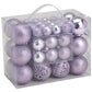 Weihnachtskugeln aus Kunststoff, 50er-Set, Lila Ø3/4/6cm (B/H/T) 23x18x12cm
