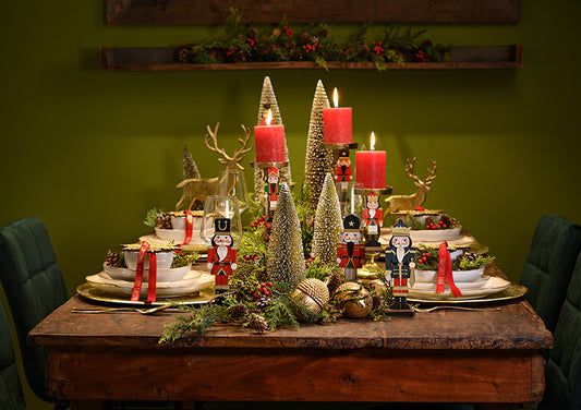 Kerzenhalter Doppelfunktion aus Metall Gold (B/H/T) 10x30x10cm