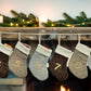 Adventskalender aus Stoff, 24 Socken (B/H) 9x14cm, Braun 220cm
