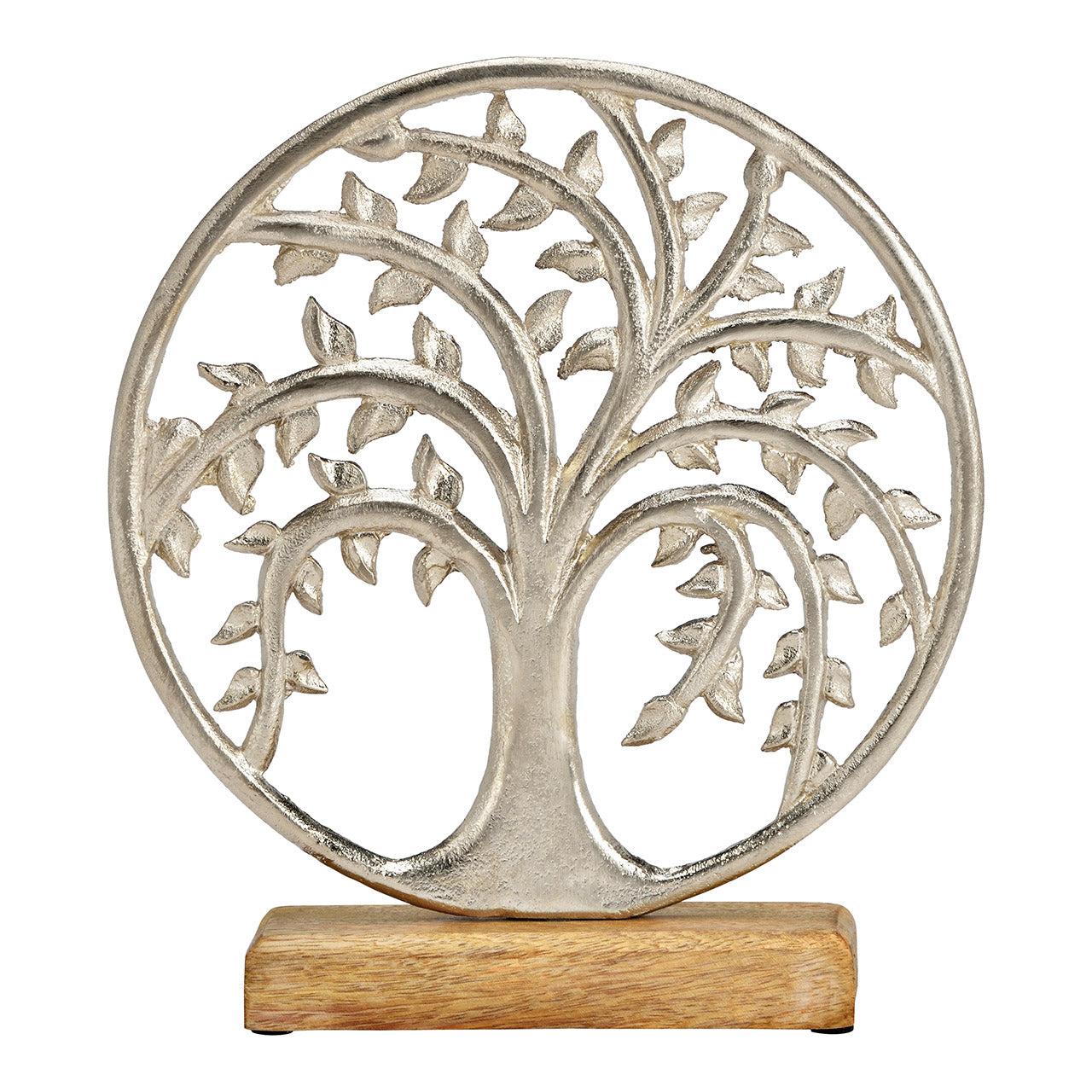 Display tree on mango wood base made of metal (W/H/D) 24x26x4cm