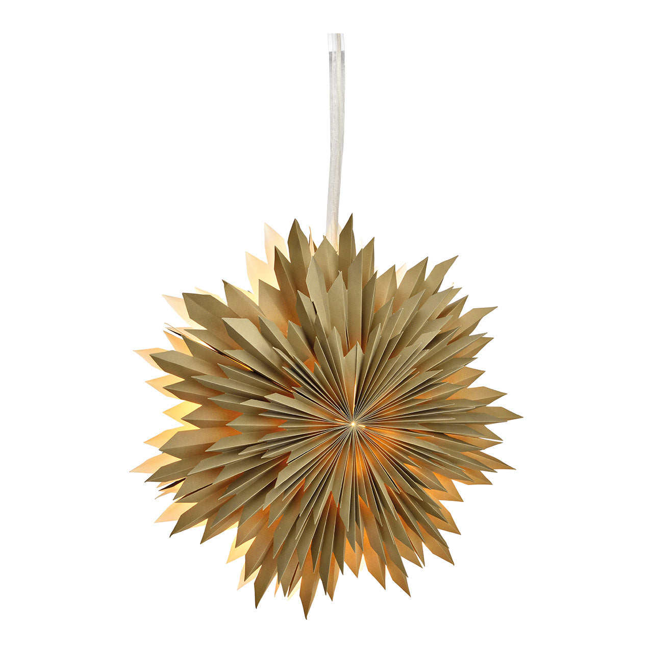 Leuchtschneeflocke aus Papier/Pappe sand grün Ø50cm