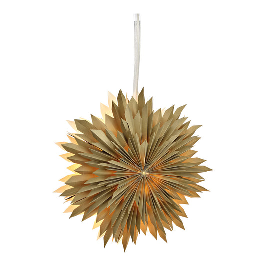 Leuchtschneeflocke aus Papier/Pappe sand grün Ø50cm