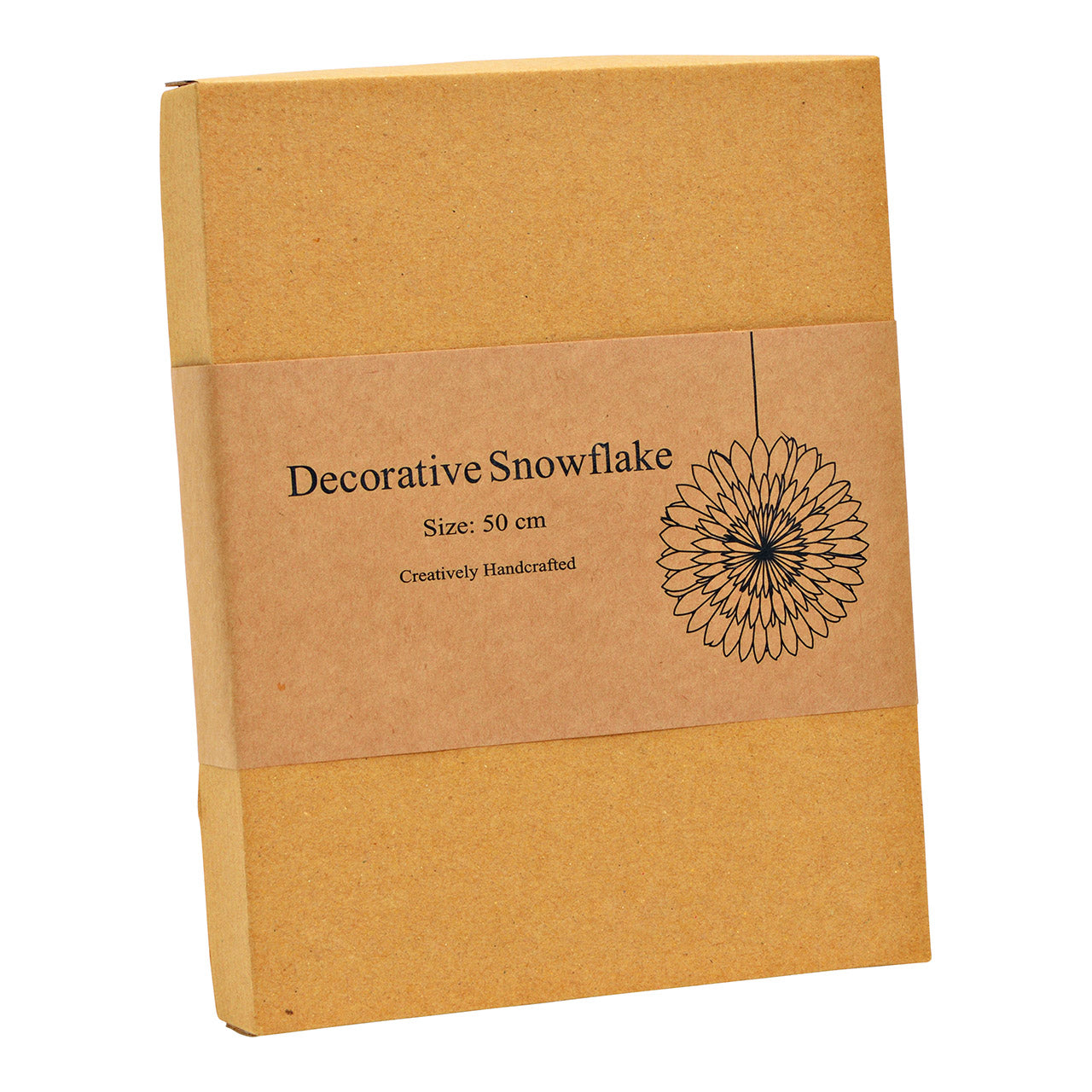 Leuchtschneeflocke aus Papier/Pappe sand grün Ø50cm