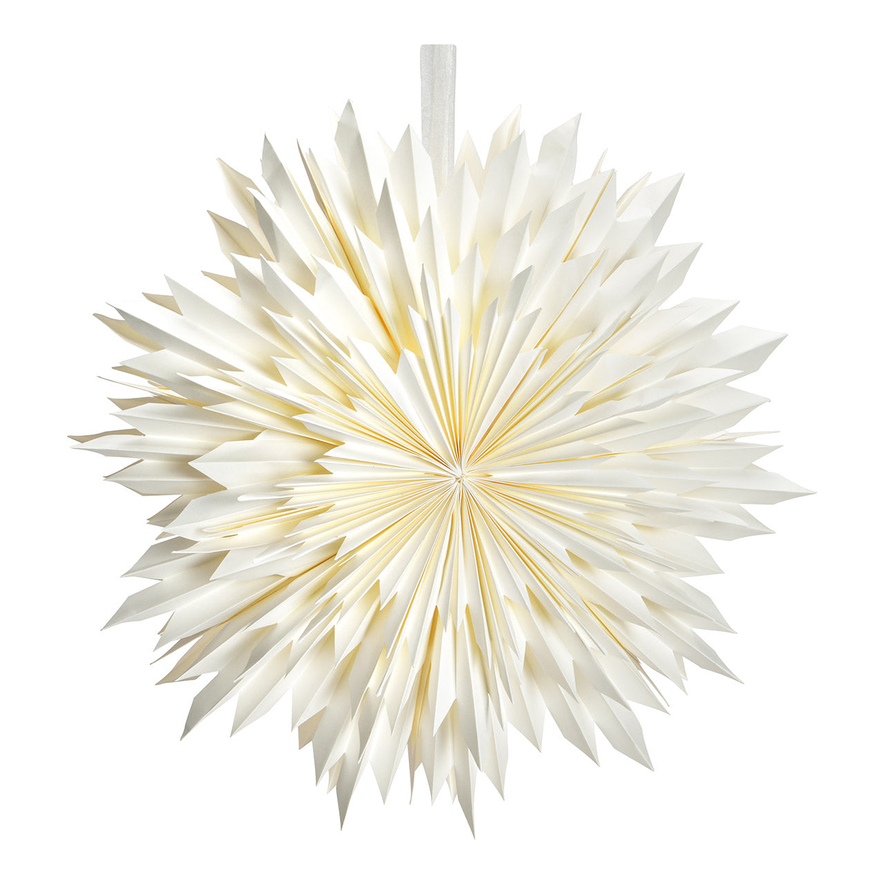 Leuchtschneeflocke aus Papier/Pappe weiß Ø50cm