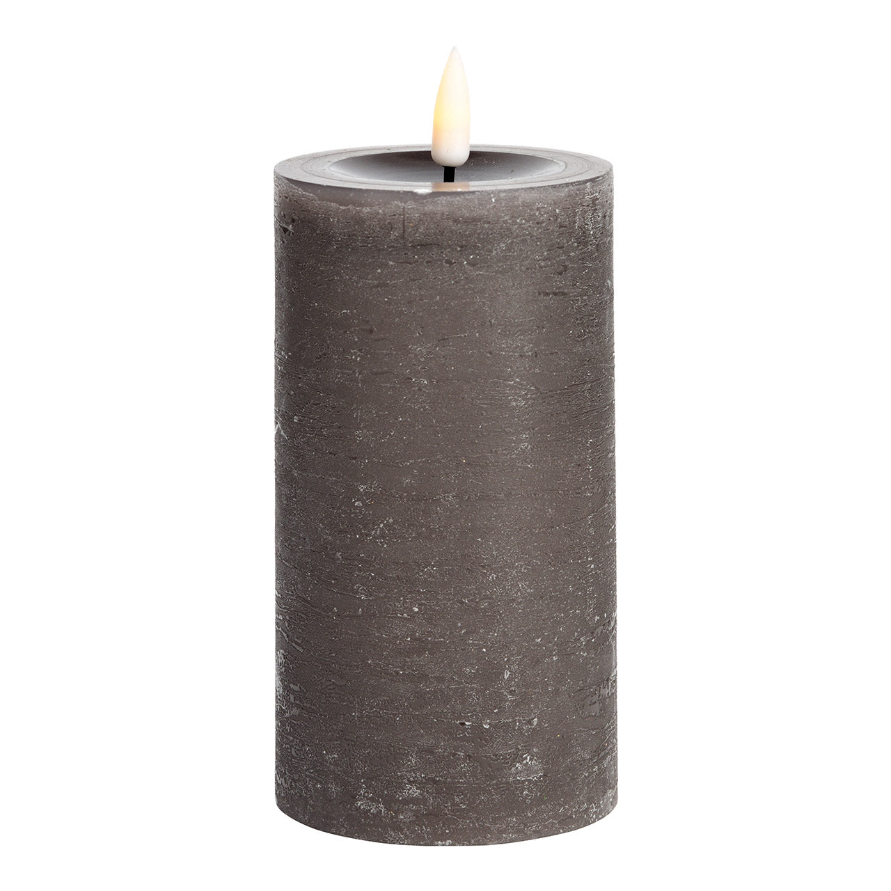 LED-Kerze aus Wachs, Mokka (B/H/T) 6,8x12,5x6,8cm