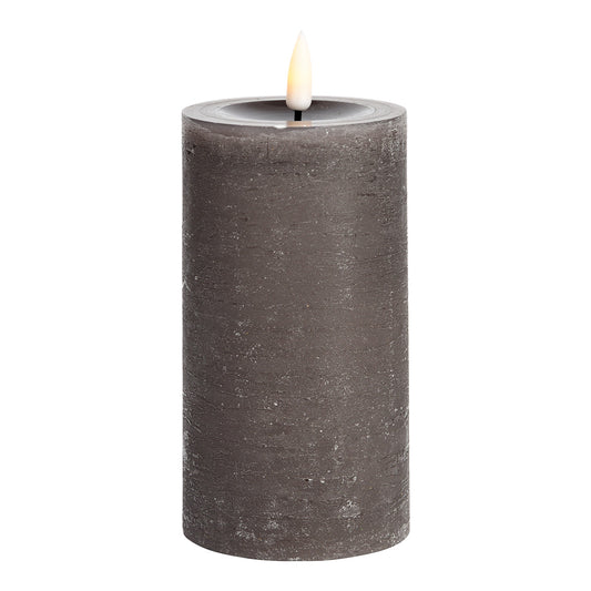 LED-Kerze aus Wachs, Mokka (B/H/T) 6,8x12,5x6,8cm