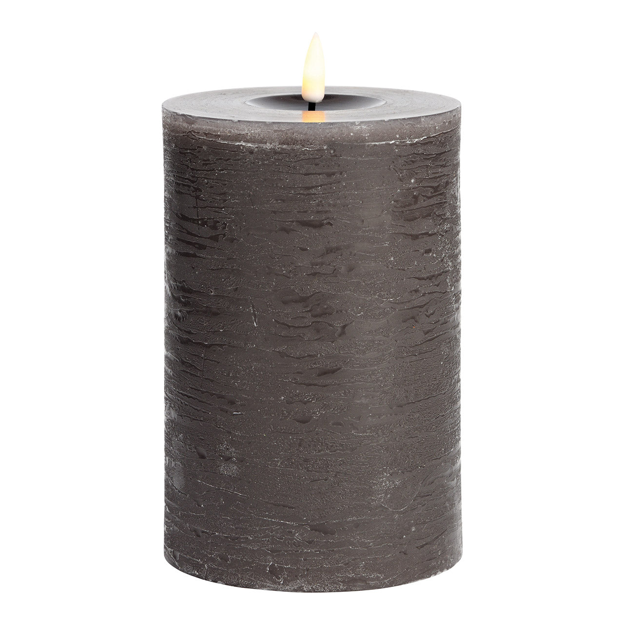 LED-Kerze aus Wachs, Mokka (B/H/T) 10x15x10cm