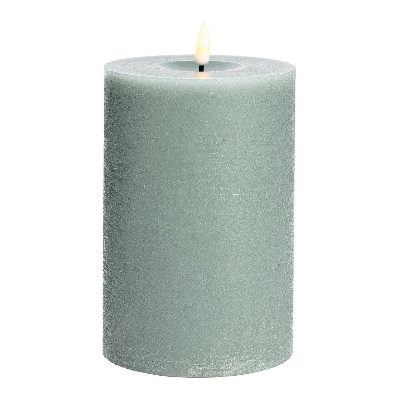 LED-Kerze aus Wachs, Salbei (B/H/T) 10x15x10cm