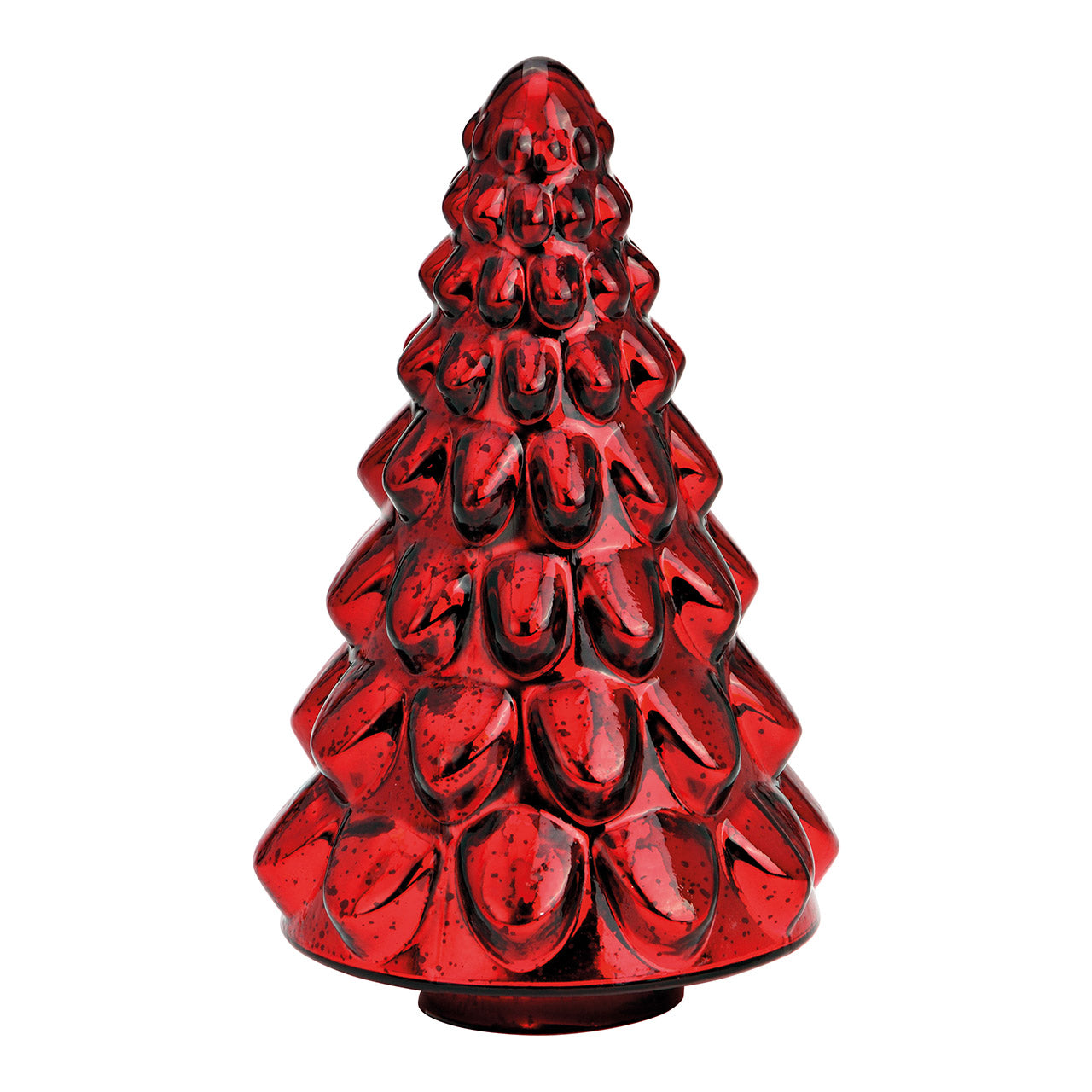 Dekorative Glas-Weihnachtsbaum, Rot (B/H/T) 14x23x14cm