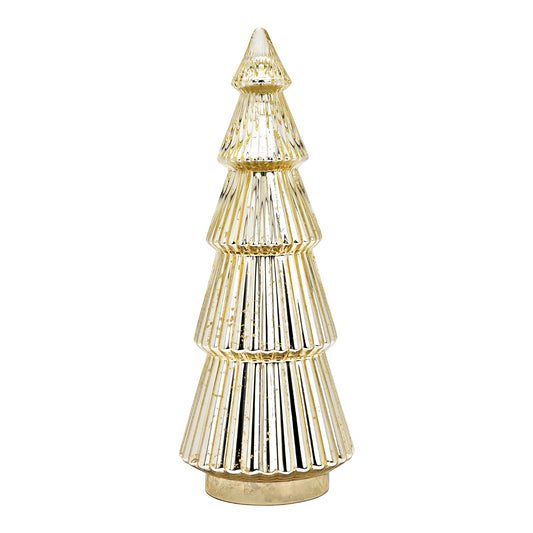 Tannenbaum aus Glas champagner (B/H/T) 21x54x21cm
